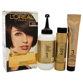 L Oreal Superior Preference Fade Defying Color 4 Dark Brown Natural Hair Color Hair Care