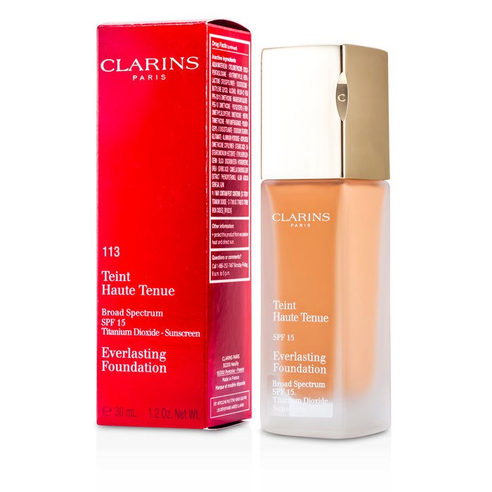 Clarins everlasting тональный отзывы. Clarins 113. Clarins Everlasting Foundation. Кларанс Эверластинг 15мл. Clarins тестеры Эверластинг.