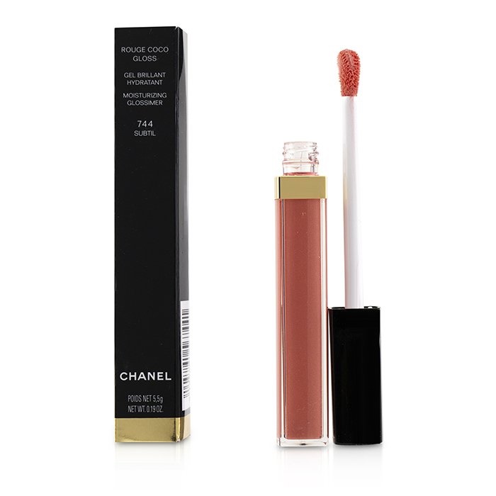 Rouge Coco Gloss Moisturizing Glossimer - # 744 Subtil by Chanel for Women  - 0.19 oz Lip Gloss 