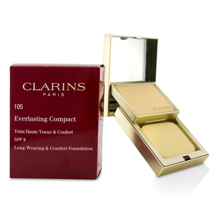 NEW Clarins Everlasting Compact Foundation SPF9 105 Nude 