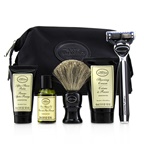 The Art Of Shaving The Four Elements of The Perfect Shave Set with Bag - Unscented: Pre Shave Oil + Shave Crm + A/S Balm + Brush + Razor