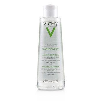 Vichy Normaderm 3 In 1 Micellar Solution - Cleanses, Removes Make-Up & Soothes Face & Eyes ( For Oily / Sensitive Skin)