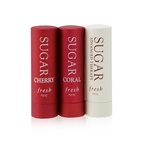 Fresh Sugar Lip Treatment Trio Set: 1x Sugar Lip Treatment Advanced Therapy - 2.2g/0.07oz + 2x Mini Sugar Lip Treatment SPF 15 (#Coral + #Cherry)