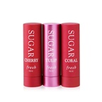 Fresh Blushing Lip Beauties Set: 3x Mini Sugar Lip Treatment SPF 15 2.2g (#Tulip + #Coral + #Cherry)
