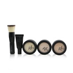 Glo Skin Beauty Meet Your Match 3 Step Foundation Kit (Face Primer+ 2x Pressed Base+Perfecting Powder+Mini Kabuki Brush) - # Beige (Light / Medium)