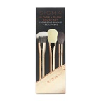 Sigma Beauty Bloom + Glow Brush Set (3x Rose Gold Brush, 1x Bag)