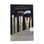 Sigma Beauty Radiant Glow Brush Set (5x Golden Brush, 1x Bag)