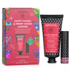 Apivita Happy Hands & Merry Kisses Jasmine Set: Hand Cream Jasmine & Propolis 50ml+ Lip Care Black Currant 4.4g