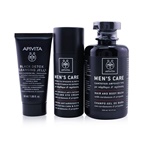 Apivita That's My Man Face & Body Treatment Set: Hair & Body Wash 250ml + Face & Eye Cream 50ml + Black Cleansing Gel 50ml
