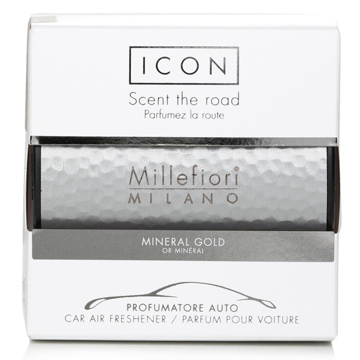 NEW Millefiori Icon Metal Car Air Freshener - Mineral Gold 1pc Mens Home  Scent