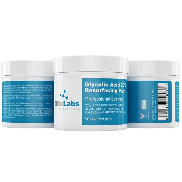 QRxLabs Glycolic Acid 20 Resurfacing Pads The Beauty Club™ Shop