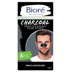 Biore Biore Mens Charcoal Pore Strip 6 Pack