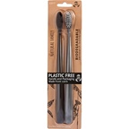 The Natural Family Co . Bio Toothbrush Pirate Black & Monsoon Mist Twin Pack