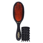 Mason Pearson Sensitive Handy Brush - SB3 Dark Ruby Hair Brush and Cleaner Brush