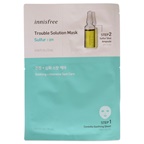 Innisfree Trouble Solution Mask - Sulfur 0.67oz Step 1 Centella Soothing Sheet, 0.06oz Step 2 Sulfur Shot Ampoule
