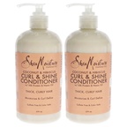Shea Moisture Coconut & Hibiscus Curl & Shine Conditioner - Pack of 2