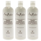 Shea Moisture 100 Percent Virgin Coconut Oil Daily Hydration Body Lotion - Pack of 3
