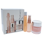 Clinique All About Moisture Kit 2.5oz Moisture Surge 100-Hour Auto-Replenishing Hydrator, 1oz Moisture Surge Face Spray Thirsty Skin Relief, 0.5oz All About Eyes Serum De-Puffing Eye Massage Roll-on