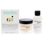 Philosophy The Microdelivery Resurface Dual-Phase Peel Kit 2oz Vitamin C Peptide Resurfacing Crystals, 2oz Salicyclic Acid Activating Gel