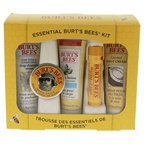 Burt's Bees Essential Burts Bees Kit 1oz Body Lotion with Milk & Honey, 0.3oz Hand Salve, 0.75oz Soap Bark & Chamomile Deep Cleansing Cream, 0.75oz Coconut Foot Cream, 0.15oz Beeswax Lip Balm with Vitamin E & Pep